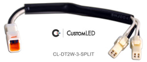 Ducati OEM Turn Signal Y-Splitter Connecteurs, 2 fils (paire), Type 3