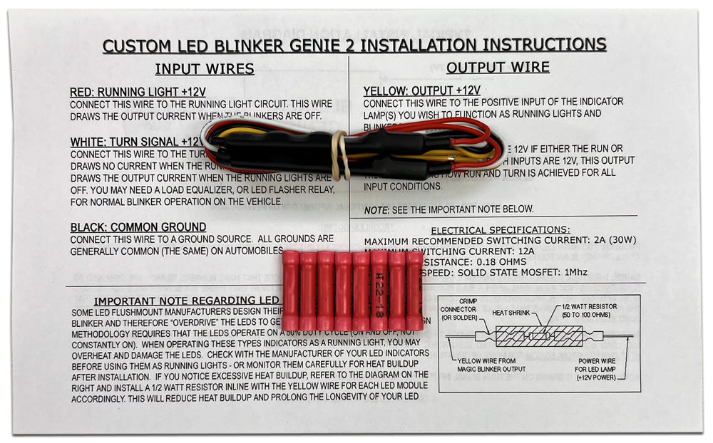 Blinker Genie 2 convertit les signaux LED pour feux de position et clignotants sur automobiles | Custom LED