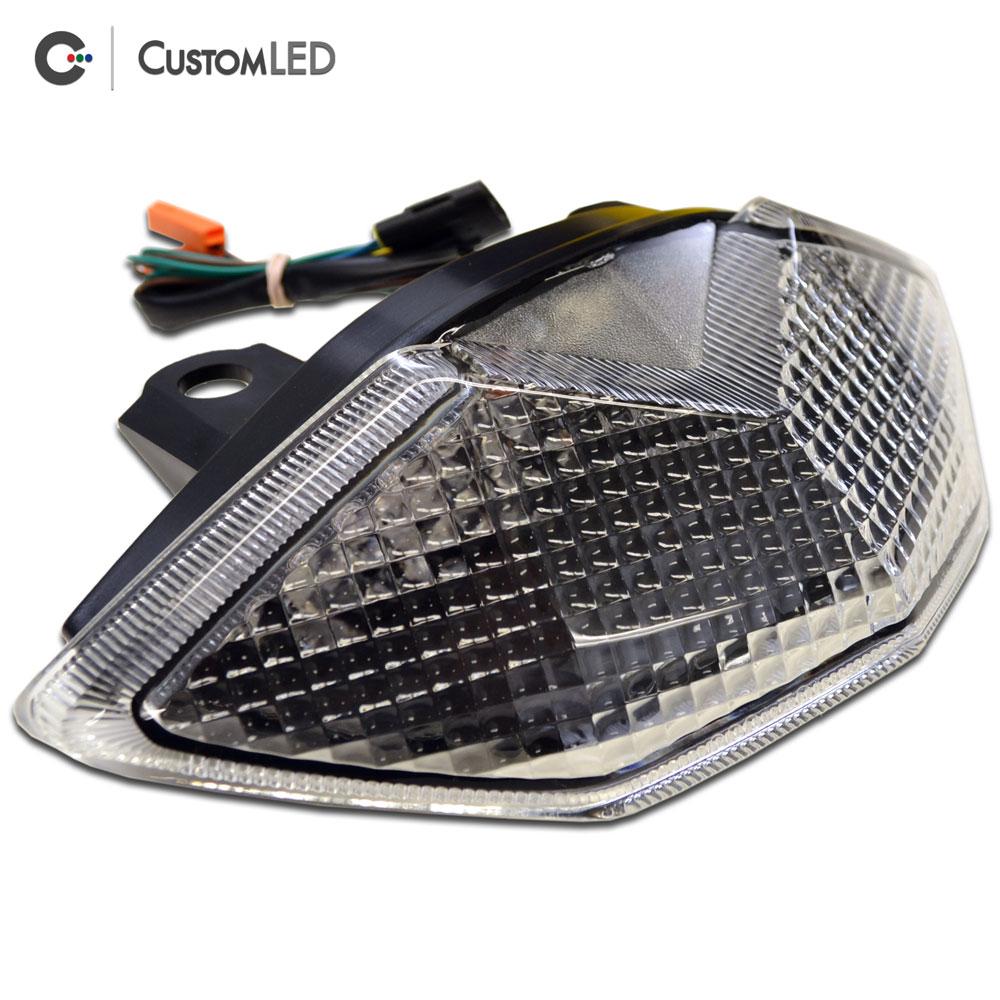 Kawasaki Versys Blaster-X Integrated LED Tail Light for years 2010-2021 by Custom LED - Clear Lens