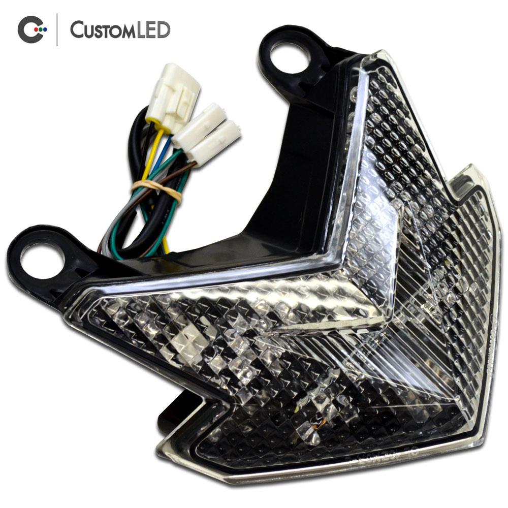 Kawasaki Z125 PRO Blaster-X Feu arrière LED intégré pour les années 2017-2026 - Lentille transparente