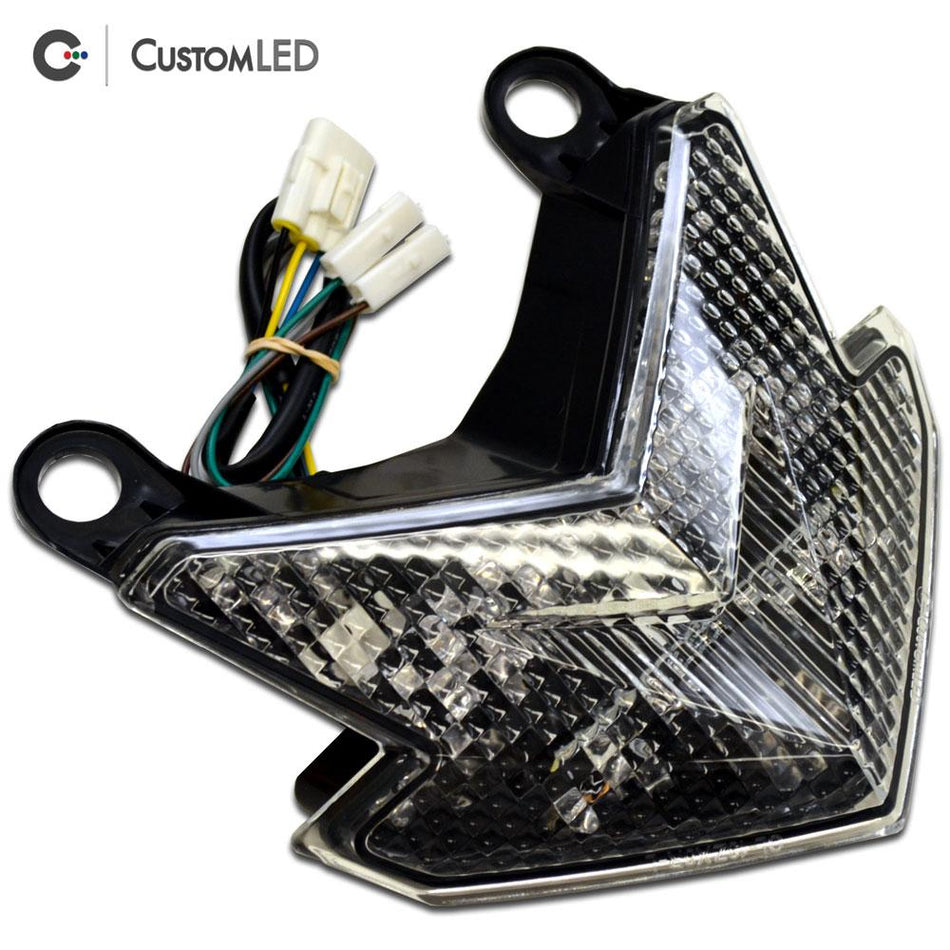 Kawasaki Ninja ZX-6R Blaster-X Integrated LED Tail Light for years 2013-2018 - Clear Lens