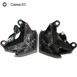 Kawasaki Ninja ZX-6R Blaster-X Feu arrière LED intégré pour les années 2013-2018 - Lentille transparente VS lentille fumée