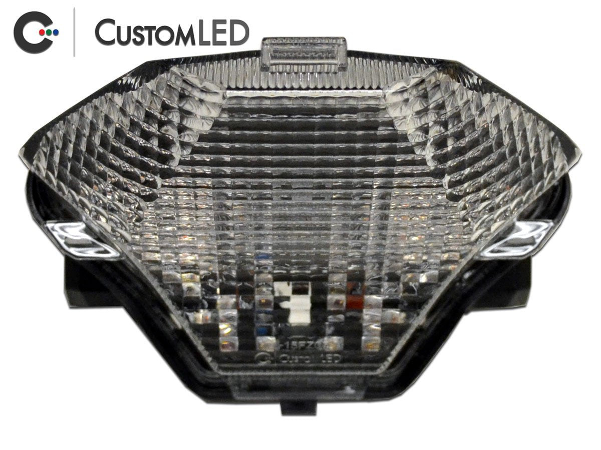 Yamaha FZ-07 Blaster-X Feu arrière LED intégré pour les années 2015, 2016 & 2017 par Custom LED - Lentille transparente