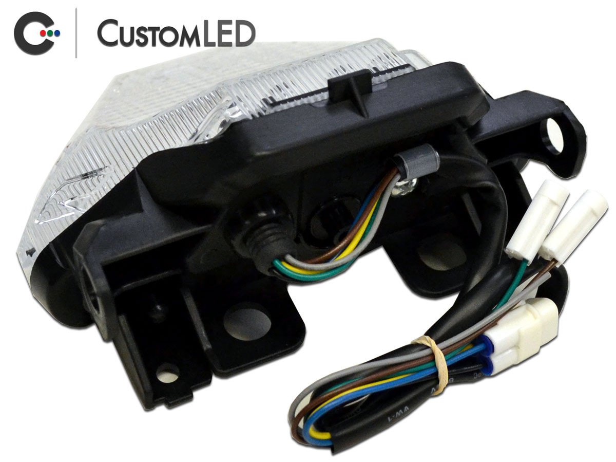 Yamaha FZ-07 Blaster-X Feu arrière LED intégré pour les années 2015, 2016 & 2017 par Custom LED - Lentille transparente