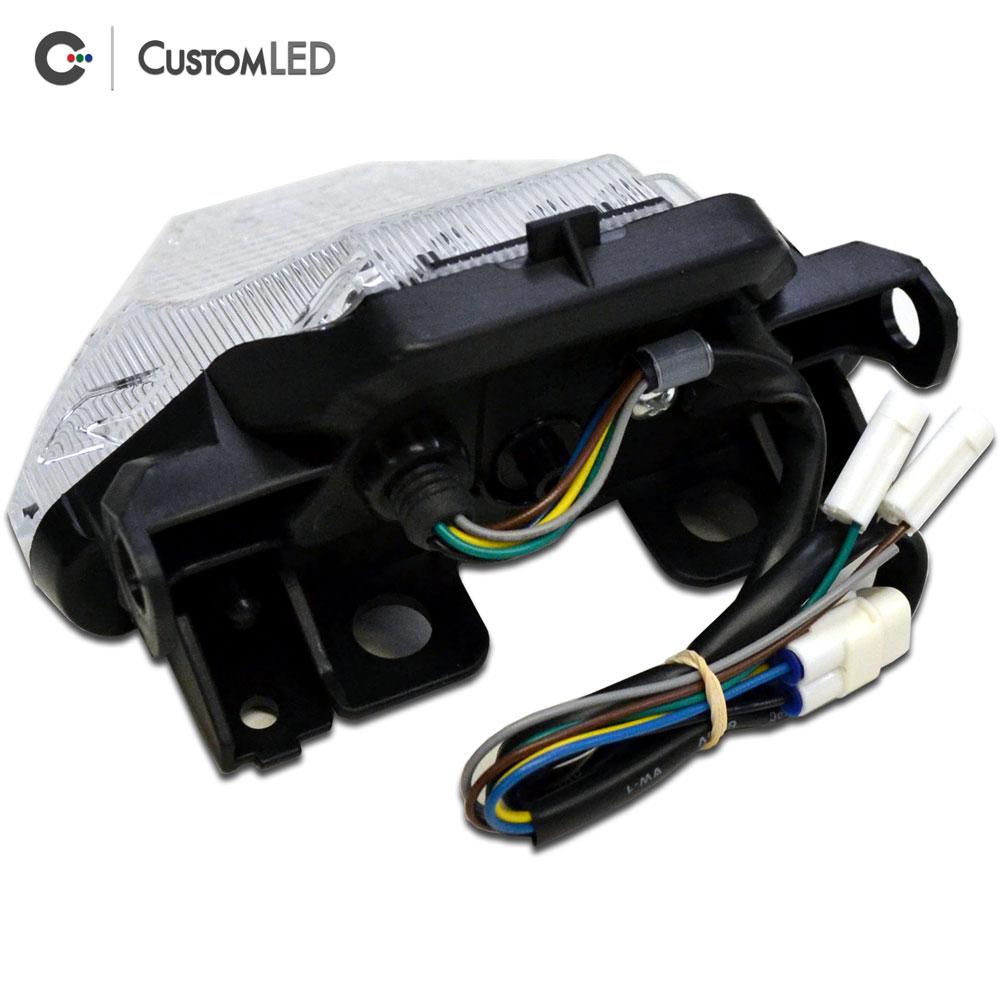 Yamaha FZ-07 Blaster-X Feu arrière LED intégré pour les années 2015, 2016 & 2017 par Custom LED - Clear Lens