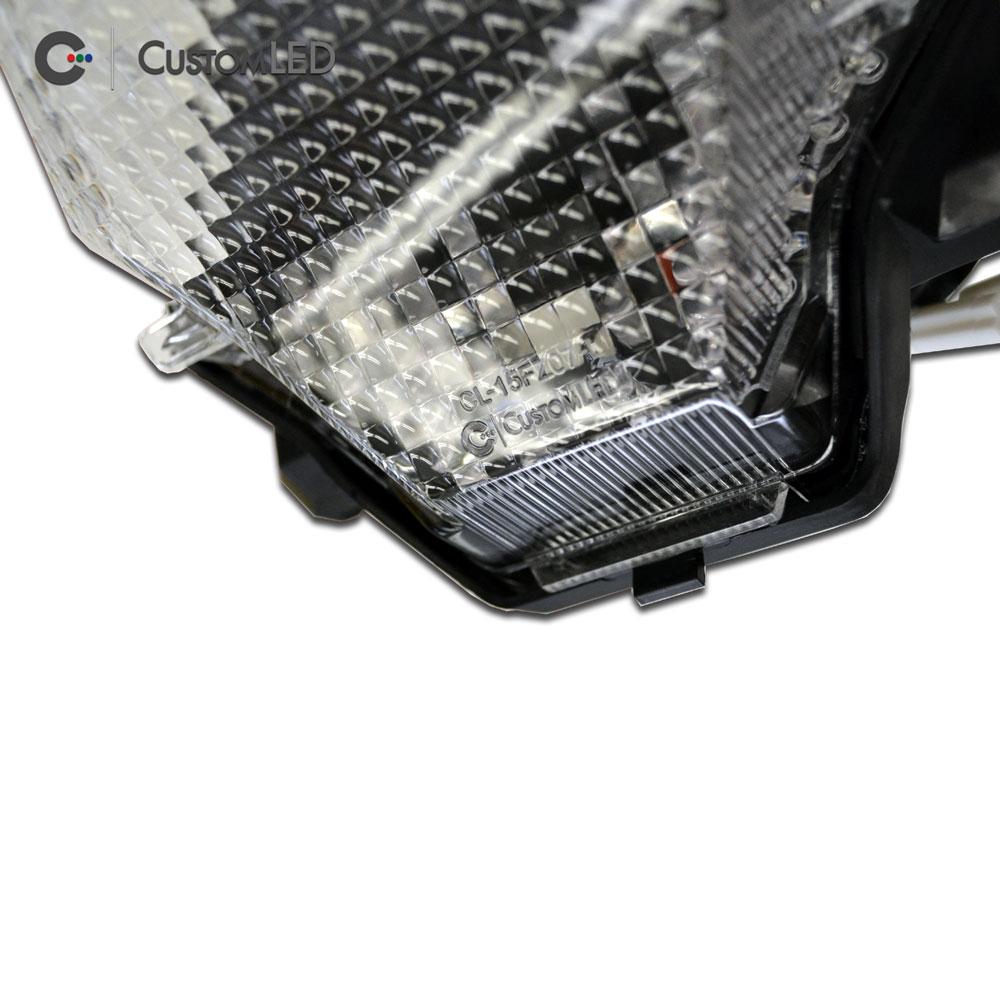 Yamaha FZ-07 Blaster-X Feu arrière LED intégré pour les années 2015, 2016 & 2017 par Custom LED - Clear Lens