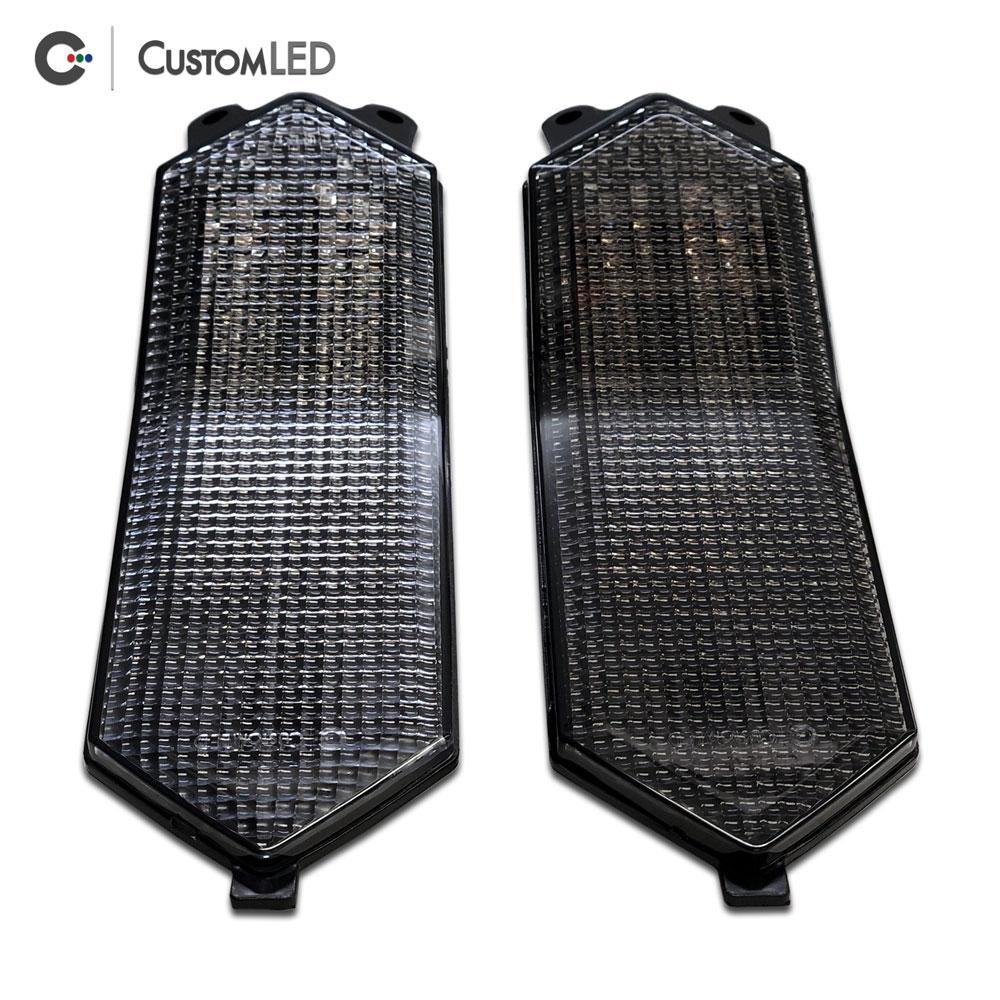 Yamaha YZF-R1 Blaster-X Integrated LED Tail Light for years 2015-2026 by Custom LED - Clear VS Smoked Lens