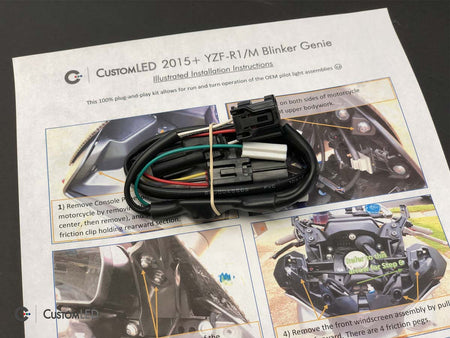 R1 & R1M Mod feu de position DRL clignotant - Blinker Genie Custom LED précâblé pour R1 & R1M 2015+