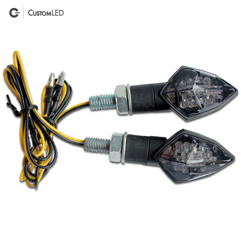 Custom LED Moto Clignotants LED - Compact Short Stalk - V1