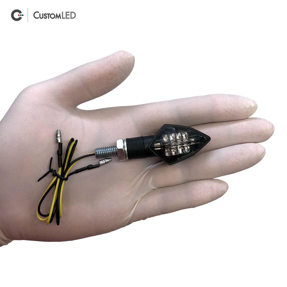 Custom LED Moto Clignotants LED - Compact Short Stalk - V1