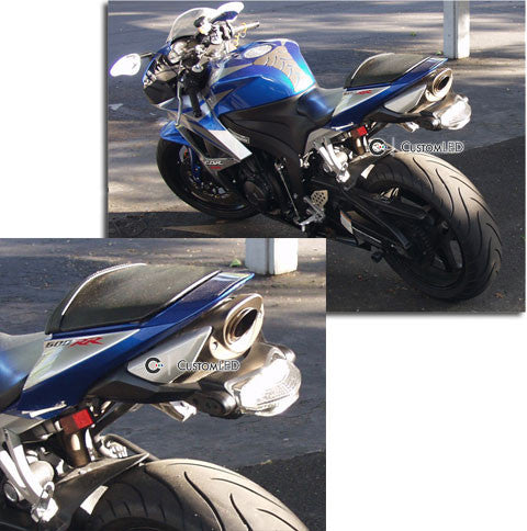 Custom LED Blaster-X Tail Light with Modified OEM fender on 2007-2012 CBR-600RR
