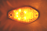 Custom LED Flushmount Insert in White running light color, blinking