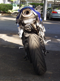 Custom LED Blaster-X Tail Light with Modified OEM fender on 2007-2012 CBR-600RR