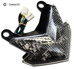 Kawasaki Ninja ZX-6R Blaster-X Feu arrière LED intégré pour les années 2013-2018 - Lentille transparente